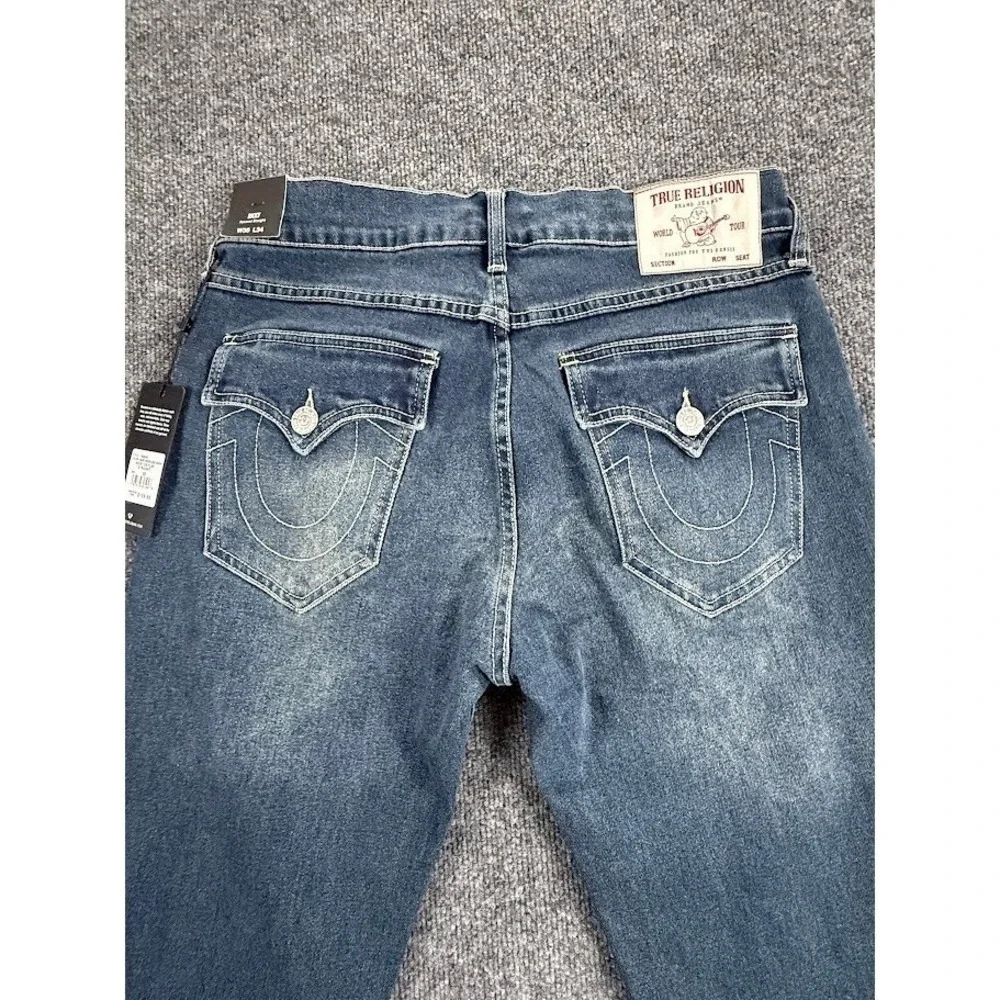 True Religion Ricky Relaxed Straight 30x34 Jeans Dark Woodland Wash NWT 700645
